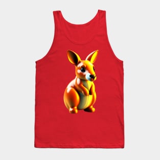 Cute Cartoon Kangaroo 3D Render Tank Top